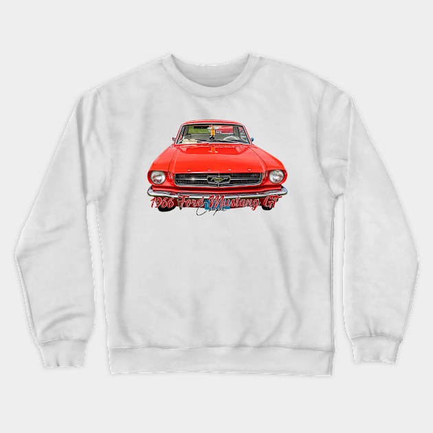 1966 Ford Mustang GT Coupe Crewneck Sweatshirt by Gestalt Imagery